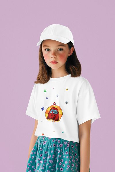 SEVBANO Tricou pentru copii unisex cu jocuri imprimate Among Us (vârsta 1-12)