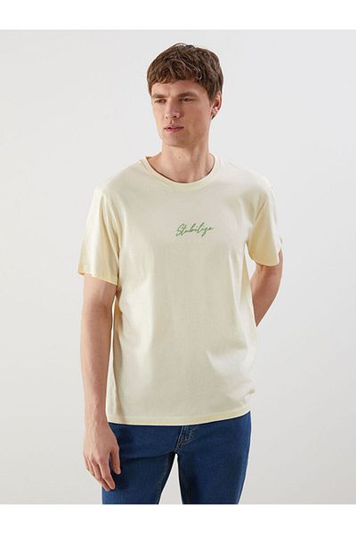 LC Waikiki New Season Crew Neck Printed Combed Cotton Men's T-Shirt - S5Jh09Z8