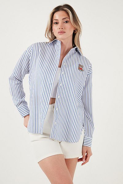 Lela Cotton Blended Regular Fit Teddy Bear Embroidered Shirt Shirt 6773106