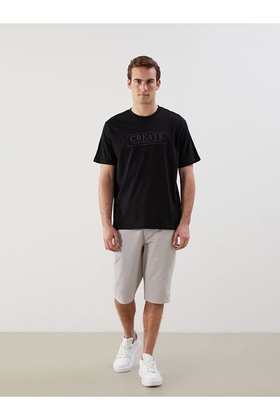 LC Waikiki Crew Neck Printed Combed Cotton Men's T-Shirt