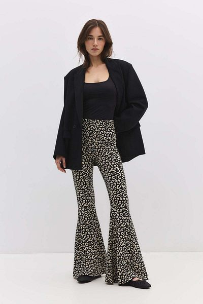 No Matter What Elastic Waist Bell-bottomed Trousers
