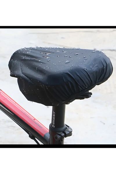CoverPlus Bicycle Saddle Cover Waterproof Black 2 Pcs