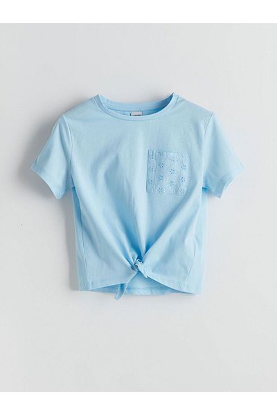 LC Waikiki Tricou crop pentru fete LCW Kids Crew Neck