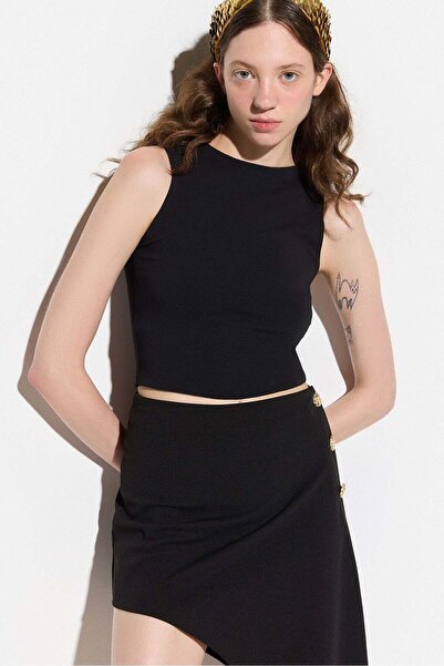 No Matter What Ärmelloses Crop-Top mit Rundhalsausschnitt