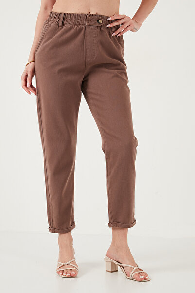 Lela Cotton Standard Fit High Waist Straight Leg Pants Pants 668Yp4924