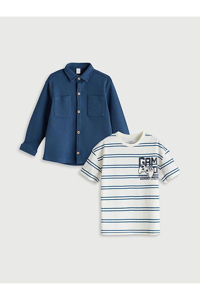 LC Waikiki Boy's Shirt and T-Shirt 2 Pack