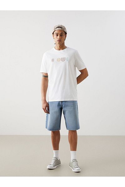 LC Waikiki Lcw Crew Neck Printed Combed Cotton Men's T-Shirt