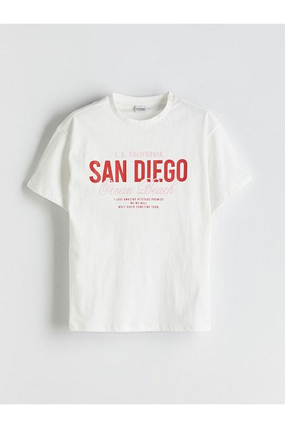 LC Waikiki Crew Neck San Diego Printed Girl's T-Shirt and Leggings