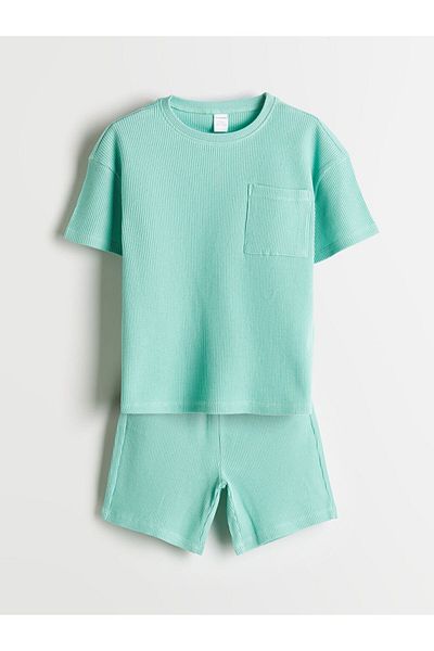 LC Waikiki Crew Neck Boys T-Shirt and Shorts
