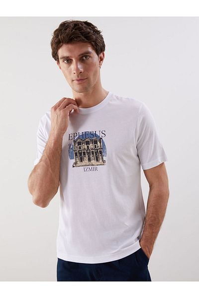 LC Waikiki Crew Neck Ephesus Printed Combed Cotton Men's T-Shirt
