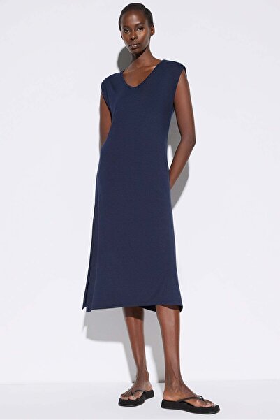 No Matter What V Neck Basic Dress