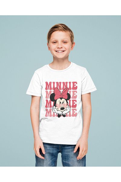SEVBANO Tricou unisex pentru copii cu desene animate Minnie The Mouse (vârsta 1-12)