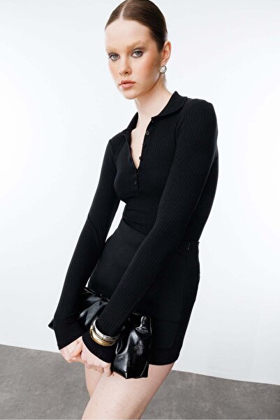 No Matter What Body mit langen Ärmeln und Knopfleiste vorne