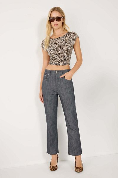No Matter What Rückenfreier Bodysuit mit Leopardenmuster