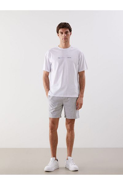 LC Waikiki New Season Crew Neck Short Sleeve Printed Combed Cotton Men's T-Shirt - S5J743Z8