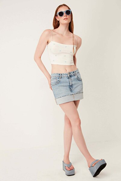 No Matter What Crop-Top mit Blumenmuster