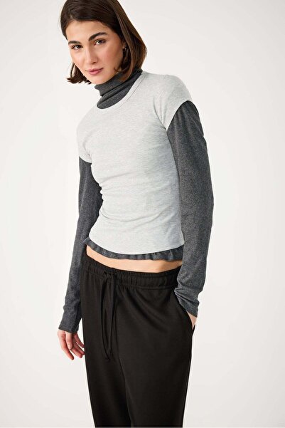 No Matter What Kurzärmeliges T-Shirt aus Cordstoff