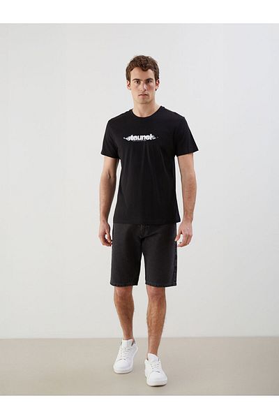 LC Waikiki New Season Crew Neck Printed Combed Cotton Ανδρικό Tisort - S5J833Z8
