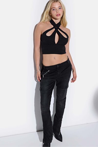 No Matter What Rückenfreie Crop-Bluse