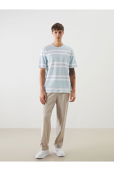 LC Waikiki Crew Neck Short Sleeve Striped Men's T-Shirt