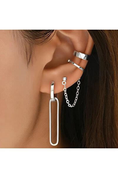 SEVAS GOLD Women's Gold Color Set of 3 Cartilage Earrings