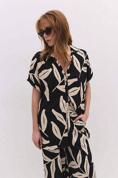 No Matter What Short Sleeve Patterned Shirt