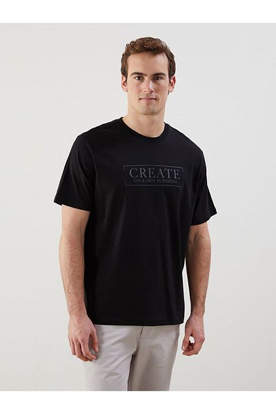 LC Waikiki Crew Neck Printed Combed Cotton Men's T-Shirt