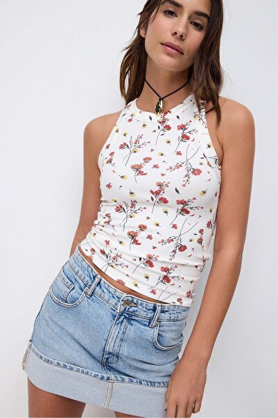 No Matter What Stretch-Top mit Rundhalsausschnitt