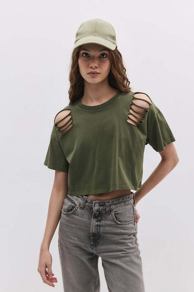 No Matter What Kurzärmeliges Crop-T-Shirt