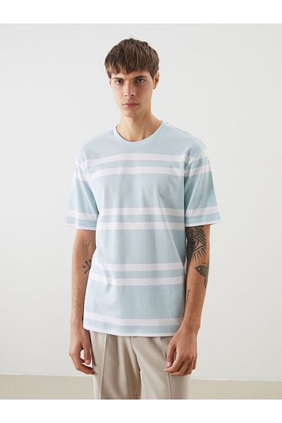 LC Waikiki Crew Neck Short Sleeve Striped Men's T-Shirt