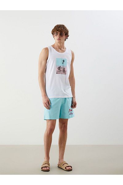 LC Waikiki XSIDE Crew Neck Printed Combed Cotton Men's Sleeveless T-Shirt
