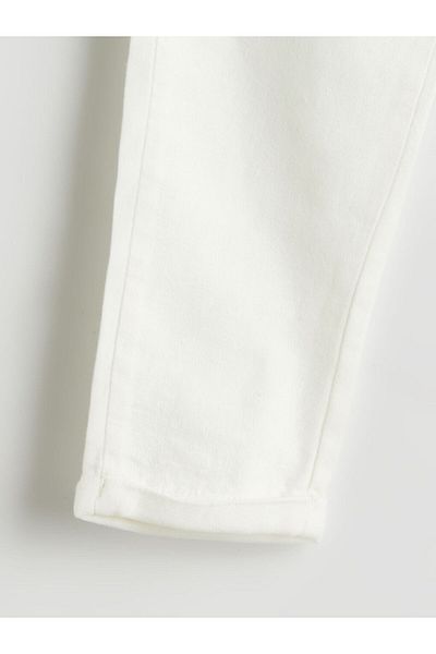 LC Waikiki Ecru Elastic Waist Linen Blended Boy's Trousers