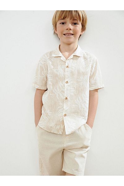 LC Waikiki Resort Collar Printed Boy's Shirt