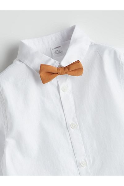 LC Waikiki Lcw Basic Boy's Shirt with Bow Tie
