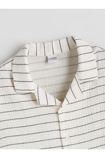 LC Waikiki Striped Short Sleeve Boy's Shirt