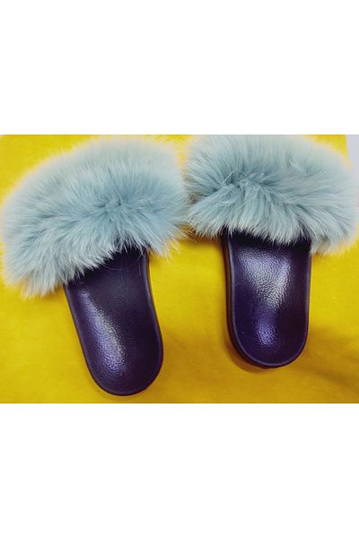 hoaryage Genuine Mink Fur Slippers
