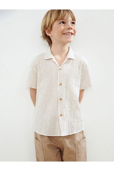 LC Waikiki Striped Boy's Linen Shirt