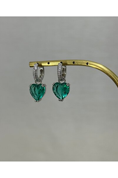 XUPING JEWELRY 316L zirkon taşlı kalpli Çelik küpe paslanmaz kararmaz