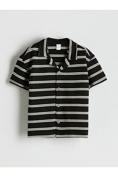 LC Waikiki Striped Boy's Combed Cotton Shirt