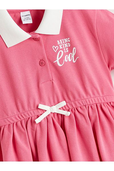 LC Waikiki Lcw Kids Polo Collar Girl's Pique Dress