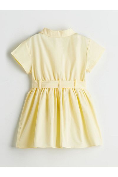 LC Waikiki Shirt Collar Cotton Girl's Dress