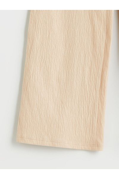 LC Waikiki Beige Girl's Pants with Elastic Waist