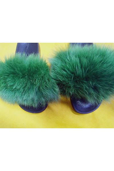 hoaryage Genuine Mink Fur Slippers