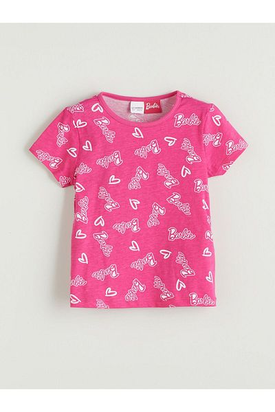 LC Waikiki Lcw Kids Barbie Printed Girls' Shorts Pajamas Suit