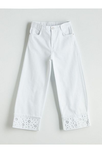 LC Waikiki Straight Fit Stoned Girl's Trousers