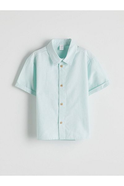 LC Waikiki Black Short Sleeve Basic Boy's Shirt