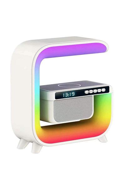 SIKS Wireless 3 In 1 Charging Station, Rgb Lamp, Bluetooth Speaker, G3, 5w Speaker, 15w Charging