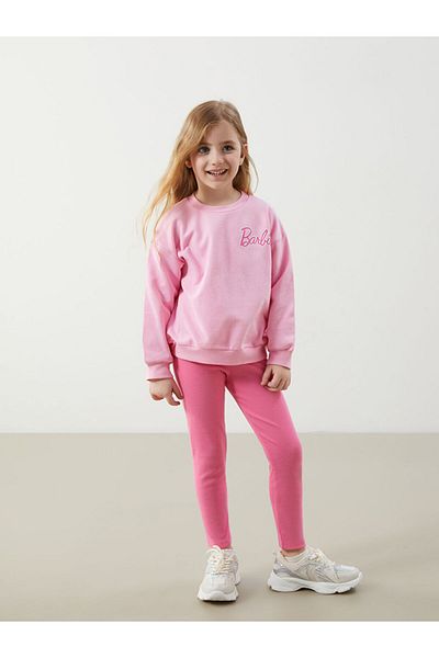 LC Waikiki Printed Girl's Sweatshirt and Leggings 2-Pack