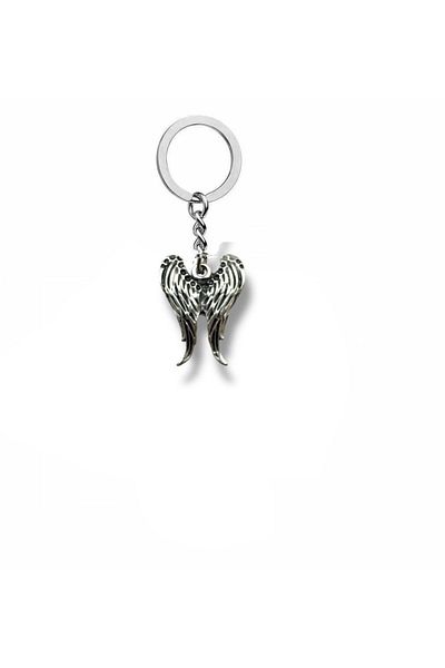 Herşey Nota Harajuku Wing Metal Keychain with Wing Figure– Bold and Stylish Design That Is Unique to Japanese Street Fashion