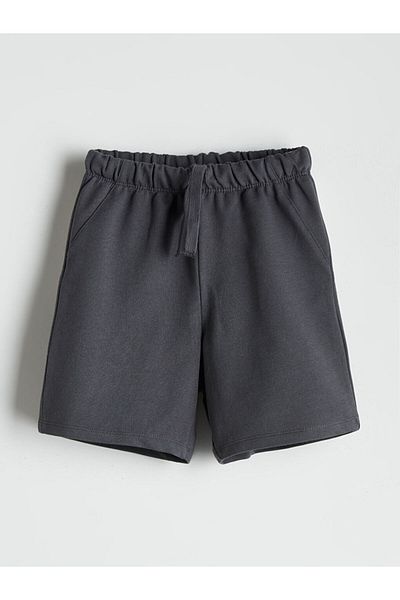 LC Waikiki Gray Elastic Waist Boys Shorts 2 Pack